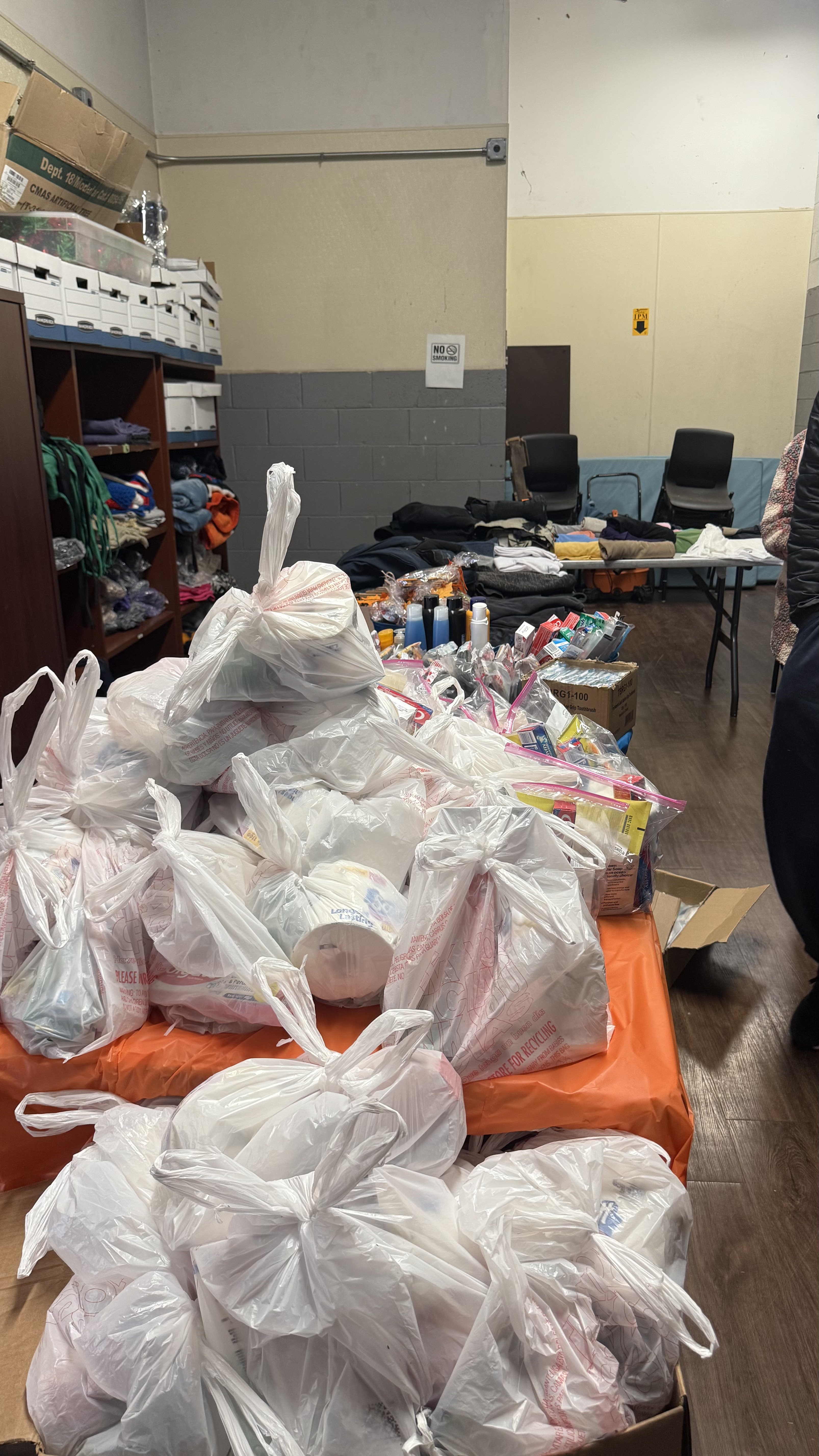 Community gathering at KBB Winter Outreach, December 2025